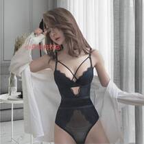 Sexy lace white underwear womens small chest gathering shoulder strap breathable ultra-thin micro body body body body body shirt