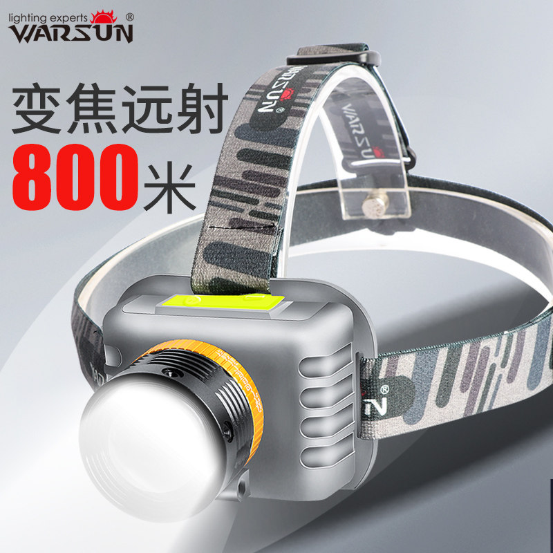 Headlight strong light charging super bright led head-mounted flashlight miner's lamp waterproof lithium battery outdoor fishing night fishing light