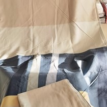 Blue striped pure cotton twill four-piece set weighs about 2kg