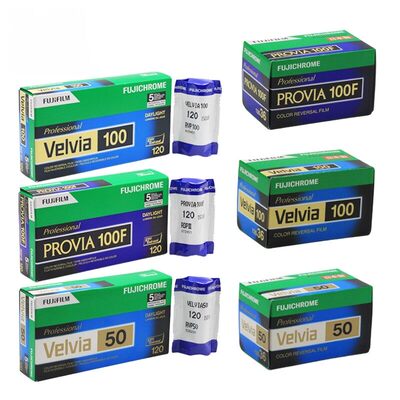 Цветная позитивная переворотная пленка Fuji PROVIA Velvia RDP RVP50 100 135 120