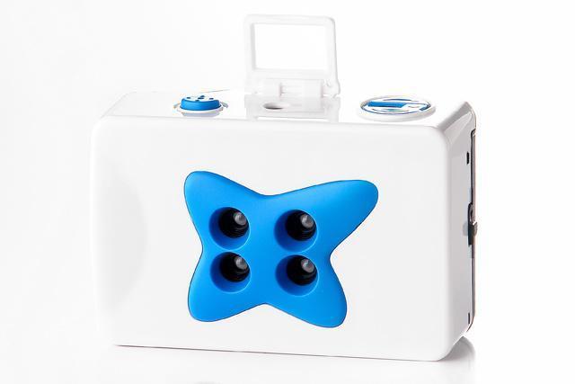 Special creative gift Four-grid action camera ins Retro film camera Graduation girlfriend girlfriend negatives camera