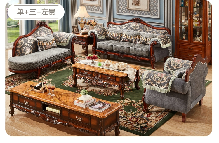 Châu âu-phong cách sofa vải bàn cà phê kết hợp đặt phòng khách căn hộ nhỏ tủ TV bộ hoàn chỉnh của đồ nội thất Châu Âu sofa