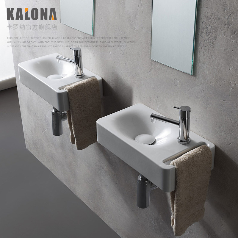 Hanging wash basin ceramic wash table small apartment hanging wall wash basin wash basin mini wash basin