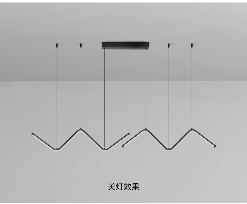 餐厅吊灯几何轻奢北欧设计师款极简线性长条简约现代吧台餐桌灯具-阿里巴巴