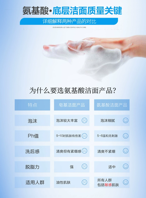 Kem dưỡng da mặt dạng chai lớn axit amin làm sạch da mặt 500ml nam / nữ bọt kiểm soát dầu sạch srm cosrx