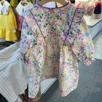 South Korean childrens clothing 2022 springtime girls long sleeves Broken Flowers Princess Dresses Dresses Foreign Air Little Scents children Liandress