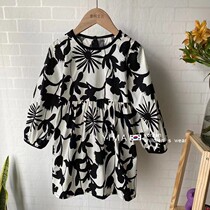 A mother Korean child clothing girl long sleeve spring and autumn dress 2021 new child Yangqi little girl skirt Summer