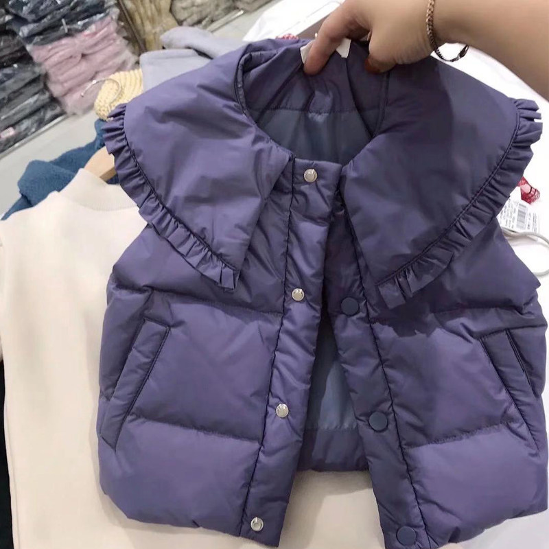 Korean children's clothing girls 2022 autumn wear outerwear vest cotton clothes Western style Korean version of the children's jacket thickened vest waistcoat