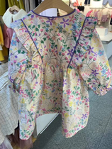 South Korean girls broken flowers dress 2021 spring dress new small scents children princess nepotism red ocean skirt tide