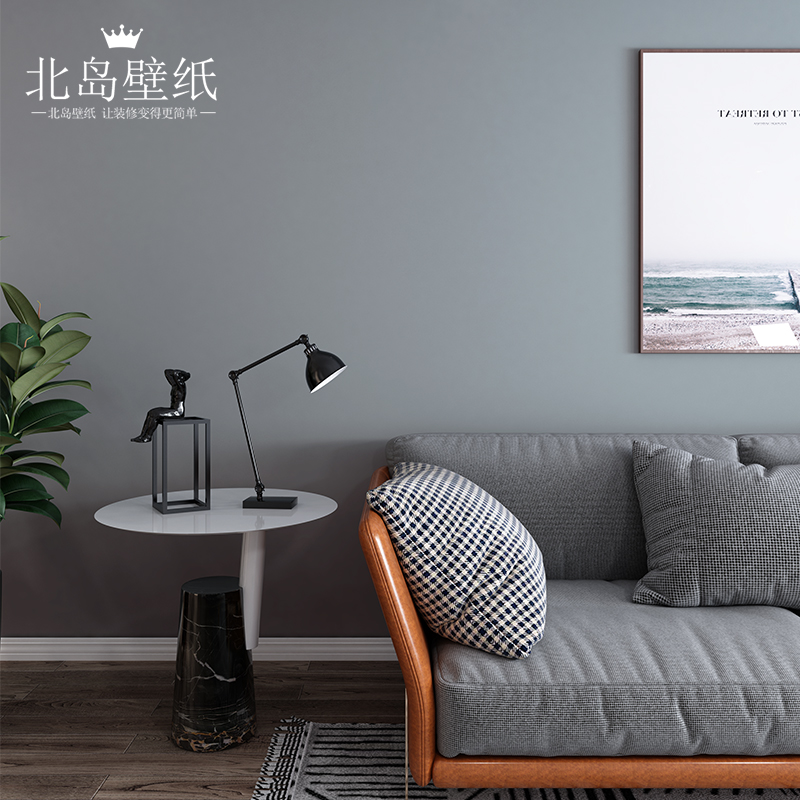 Advanced grey wallpaper Self-adhesive TV Background wall grey wallpaper Bring your own adhesive light and luxurious living-room Bedroom Room minimalist