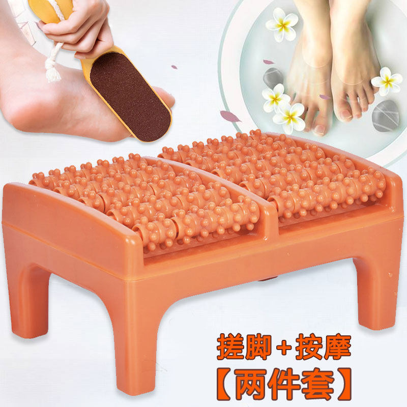 Home foot massage stool artifact imitation wood foot acupoint roller tool bubble foot meridian brush massager