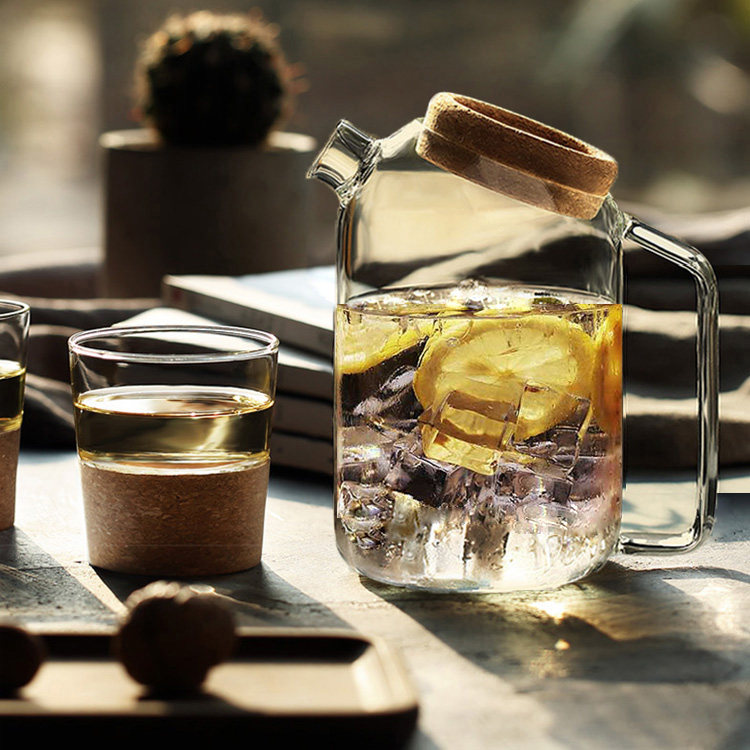 Summer Cold Kettle Glass Cold White Kettle Household Large Capacity Cold Kettle Heat Resistant Juice Cold Kettle