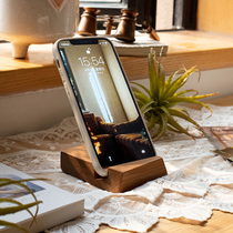 Juhan solid wood mobile phone holder desktop Japanese simple live broadcast lazy universal mobile phone holder tablet support frame