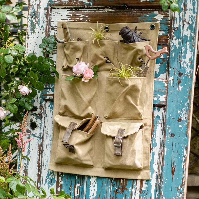 Culvert Garden Art Tools Bag Collection Na Bag Thickened Canvas Hanging Bag Wall-mounted Multifunction Debris Hanging Bag Storage Bag-Taobao