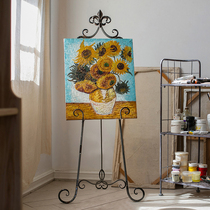 Juhan European-style iron art display stand drawing board easel floor-standing vertical display road guide billboard oil painting photo frame bracket