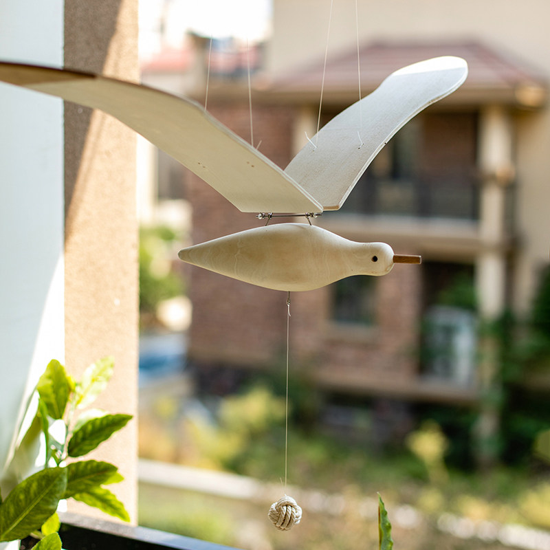 Flying seagull Mediterranean aerial charm Vintage children's room homestay hanging art creative hanging ornament