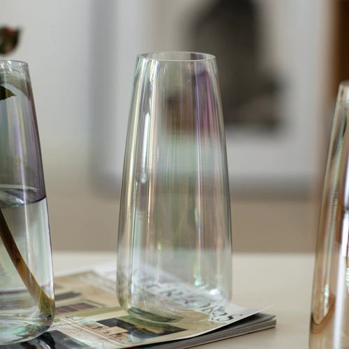 掬涵 Yuankou Простая стеклянная ваза Прозрачная вода поднимает гуньян бамбук полностью бамбуковый цветок