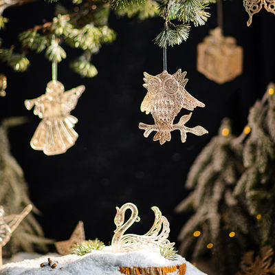 Juhan Christmas tree decoration pendants, Christmas crystal creative pendants, shopping mall window display scene decoration hanging props