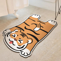 Toilet Doormat Floor Mat Cartoon Tiger Bathroom Silicon Algae Mud Water Suction Pad Toilet Wash Desk Anti Slip Quick Dry Foot Mat