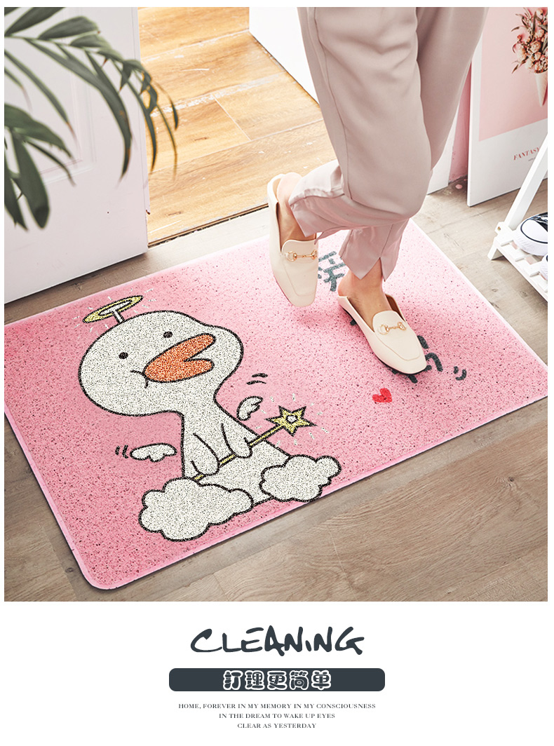 Ins mạng vịt đỏ vào cửa mat mat cửa vòng dây chân pad nhà cửa PVC chống trượt mat nhập cửa thảm - Thảm sàn thảm chống trơn nhà tắm