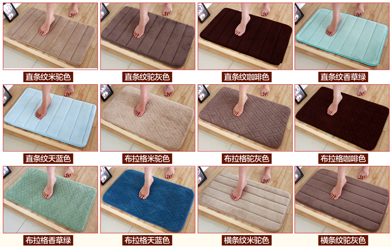 Reed Thảm thảm cửa tắm lang mat tấm thảm chùi chân tắm bếp mat thấm có thể được ghép - Thảm sàn chiếu xốp gấp