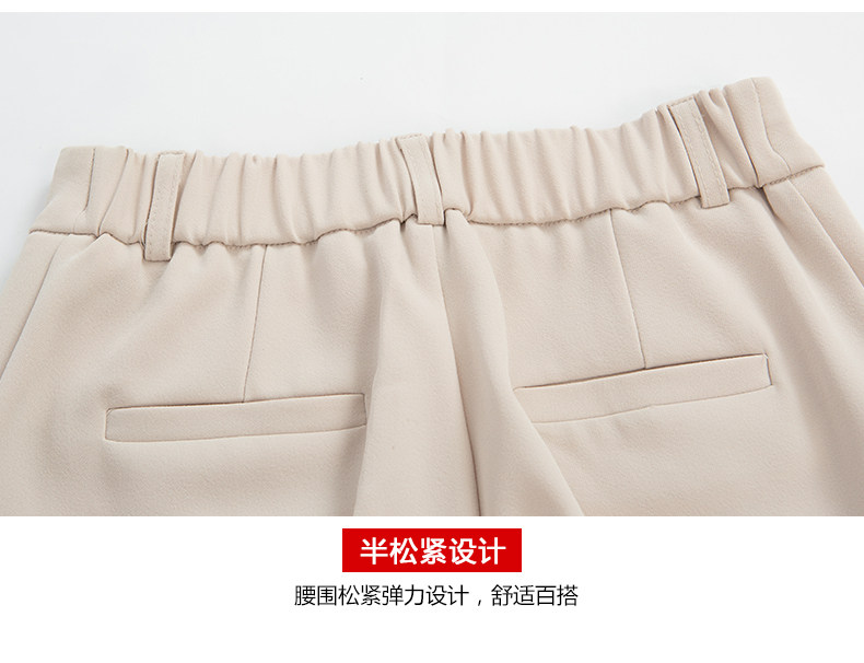 西装裤女九分裤春秋款高腰显瘦烟管裤宽松学生小脚休闲哈伦裤潮详情9