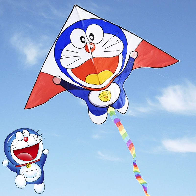 Weifang children's kite cartoon reel long tail good fly beginner New triangle breeze adult