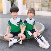 Kindergarten garden clothes Summer clothes Childrens school uniform suit Primary school class clothes Summer British style short sleeve teacher games