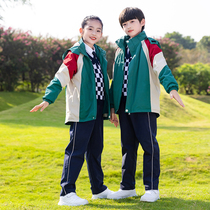 Primary school uniforms Autumn and winter suits three-in-one assault clothes childrens sports five-piece class uniforms kindergarten uniforms
