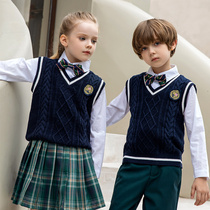 Suit class uniforms Primary school uniforms for boys and girls three sets Spring and autumn winter British Academy style kindergarten Garden uniforms