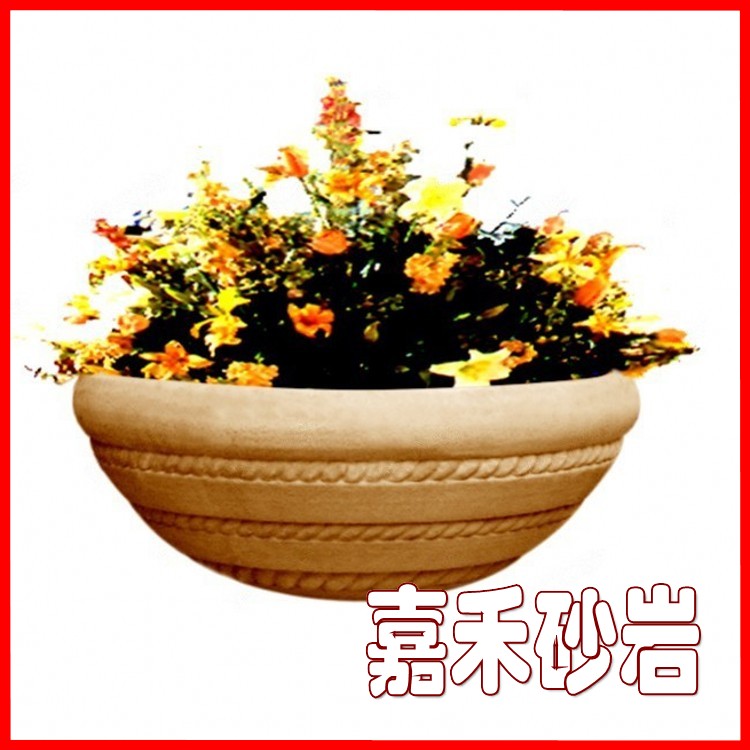 Sandstone Relief Sculpture Sandstone Water Spray Round Sculpture Garden Park Residential Courtyard Indoor and Outdoor Decoration Twist Flower Pot - Taobao