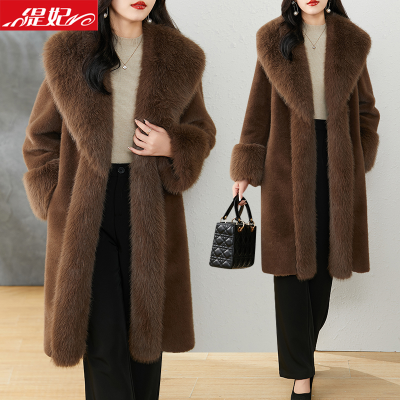Fur Coat for Women, New Winter Style, Luxurious, Thickened, Warm, Fur Integrated Mink Coat, Age-Reducing Plush Coat Fur Coat for Women, New Winter Style, Luxurious, Thickened, Warm, Fur Integrated Mink Coat, Age-Reducing Plush Coat