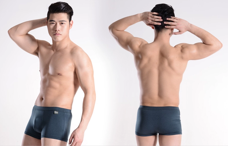 Quần lót nam Nam Cực, quần lót nam boxer, quần sịp boxer lụa băng mùa hè, quần lót nam trẻ trung, quần lót nam - Giữa eo