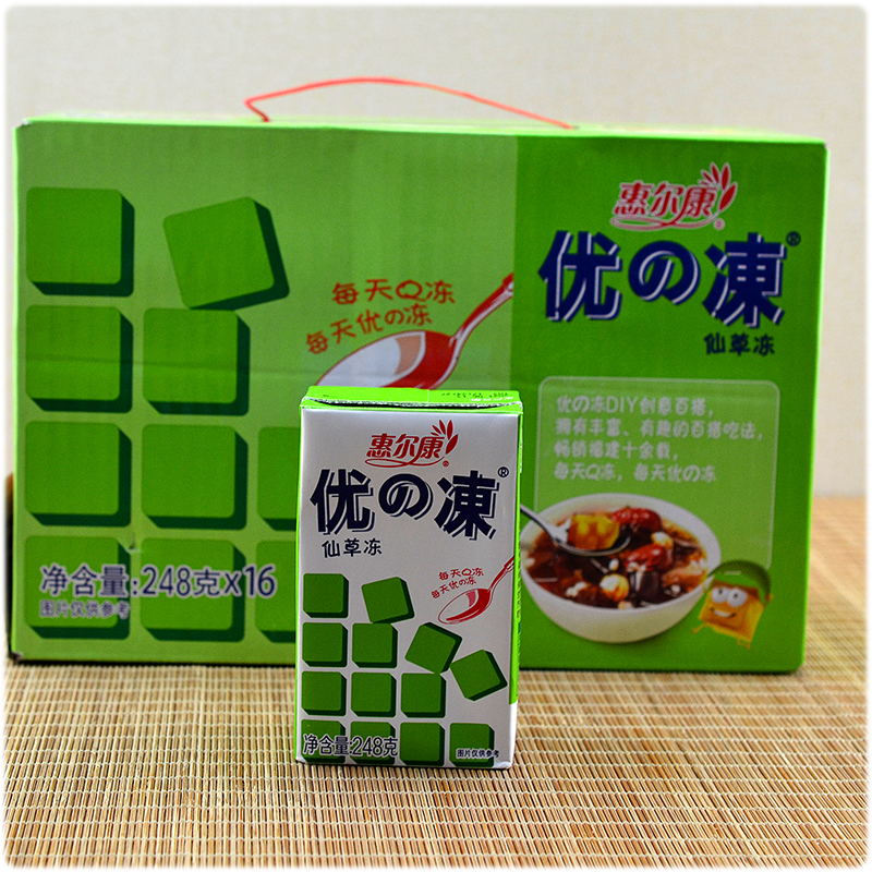 Fujian Huierkang excellent frozen jelly 16 boxes * 248g Xiancao frozen jelly drink