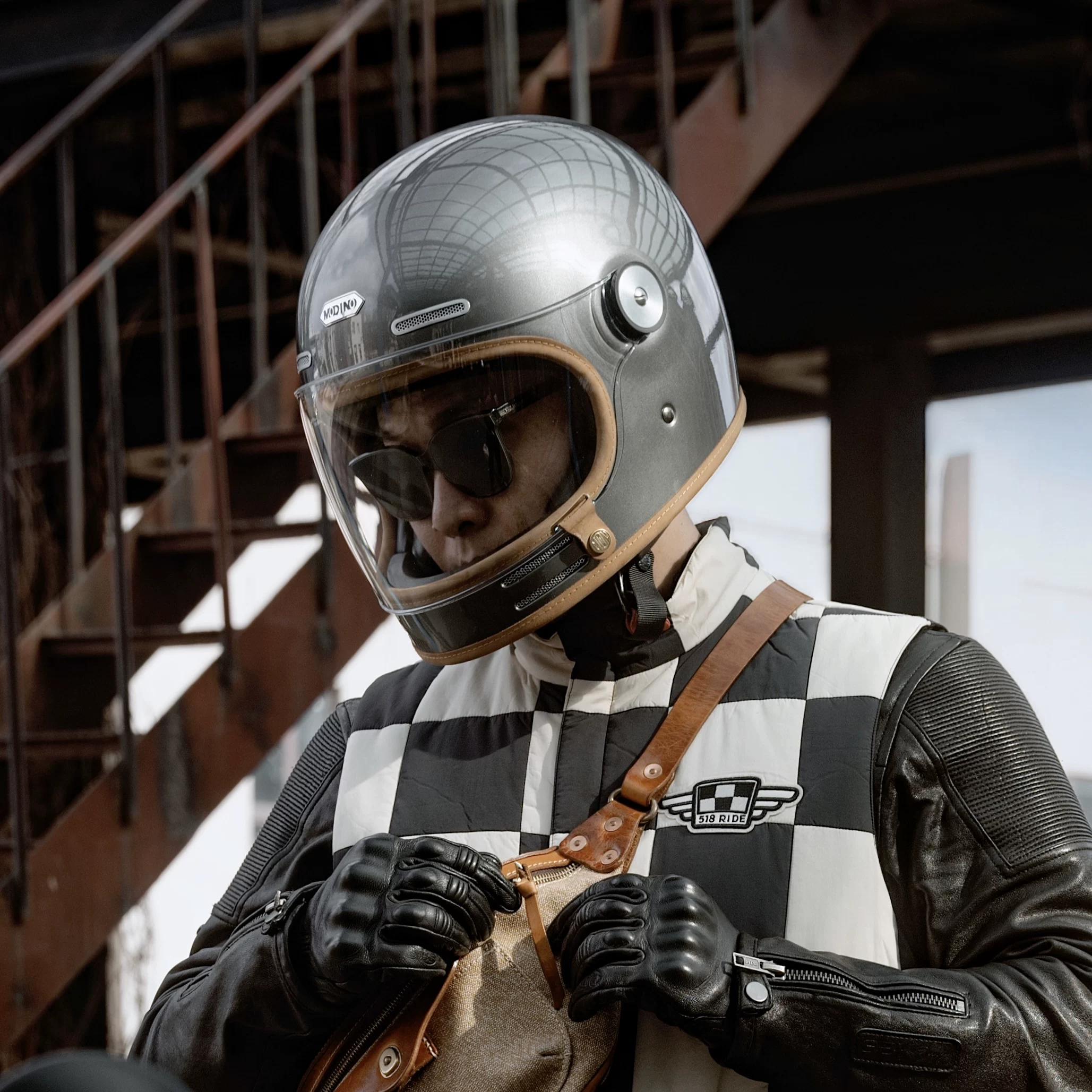 Моноконо Full-face ретро углеродное волокно мотоциклетный шлем индийский VESPA Triumph Latte круиз мотоцикл