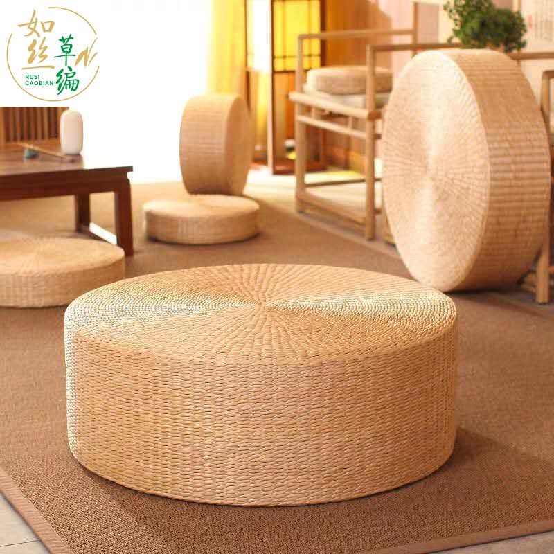 Futon cushion Futon woven Tatami cushion Thickened Japanese Kneeling Buddha Bay Window mat Tea Ceremony meditation meditation mat