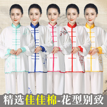 New 2022 Spring autumn Tai Chi clothes young women Porcelain Embroidered Bamboo Leaves Taijiquan Taijiquan for summer mens printing practice