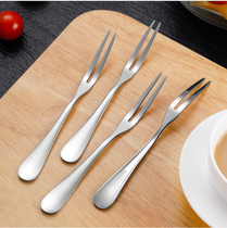 Stainless steel fruit fork creative cake fork creative moon cake fork Western food small fork dessert fork fruit sign snack fork