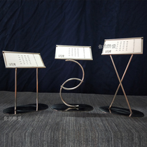 Stainless steel dish name clip hotel table card card card holder table card card holder Table sign table table table card seat card seat card