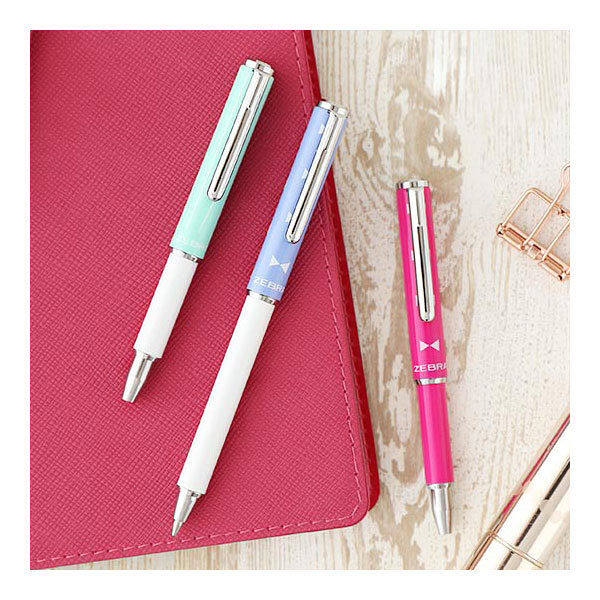 Japanese stationery zebra ZEBRA portable hand account retractable ballpoint pen in oil small fresh color