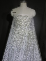 Bench Island Sequel Embroidery Lace G25 shiny accessories to play dress Wedding Dresses Diy Decoration Fabric Ivory White