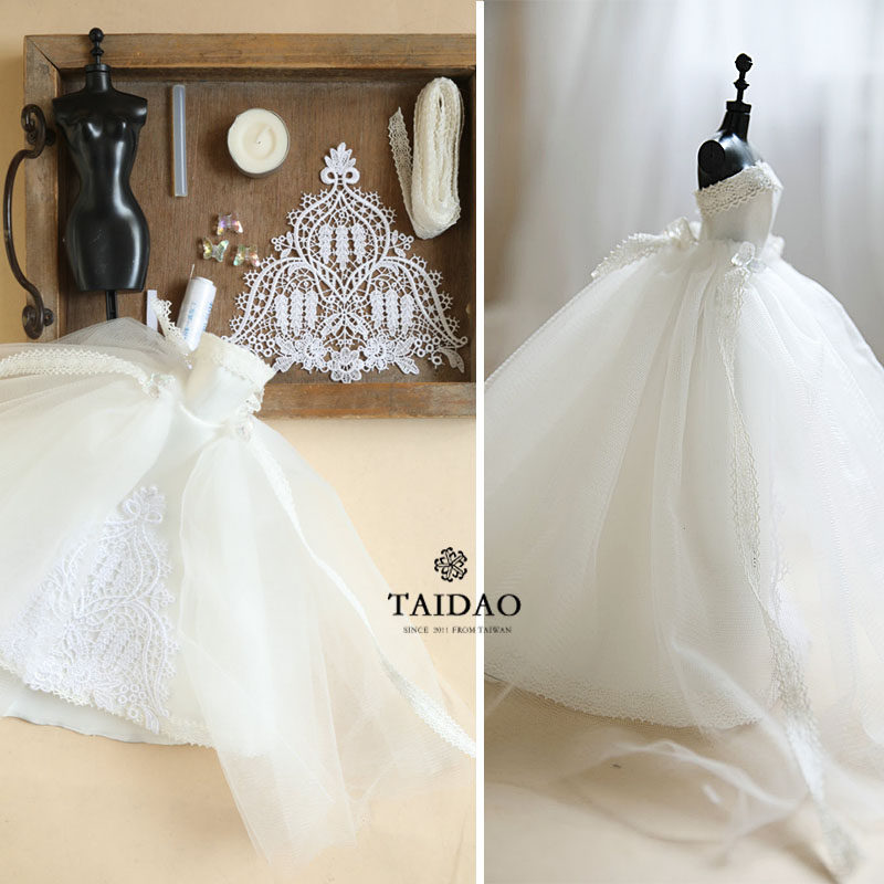 Taiwan Island parent-child handmade DIY set Barbie doll clothing sewing mini doll small wedding dress making material package