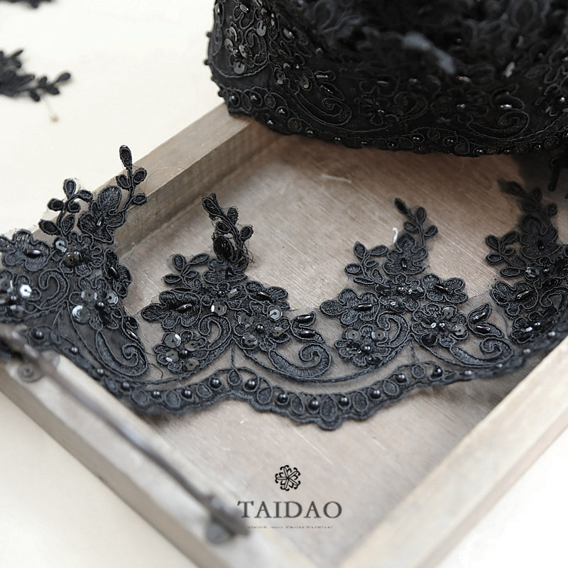 black lace material