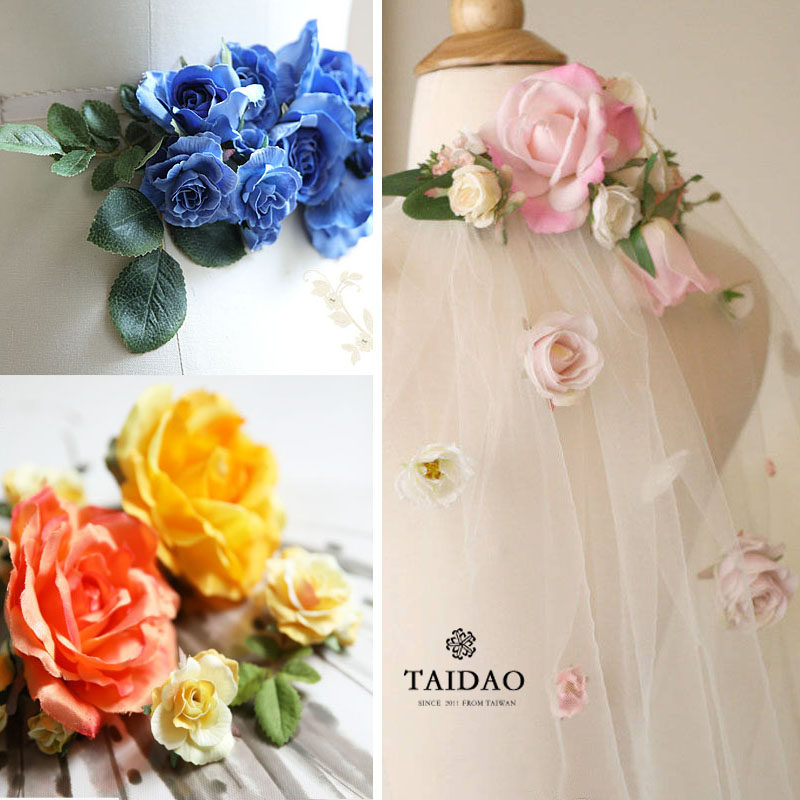 DIY hair accessories Forest department original silk flowers Hanfu ancient style Song headdress Bridal hairpin Beach vacation material flowers