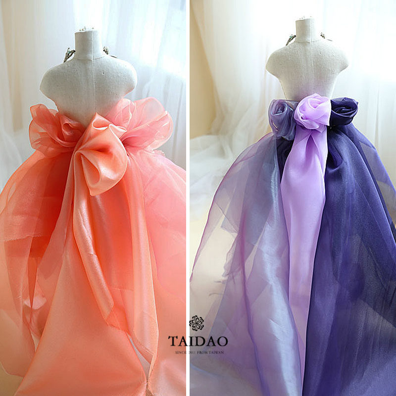 Taiwan Island semi-transparent Eugen gauze material fabric Good quality yarn multi-color solid color wind fabric