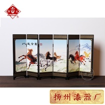 Yangzhou lacquerware antique small screen Chinese style abroad gifts home desktop ornaments characteristic crafts to send foreigners