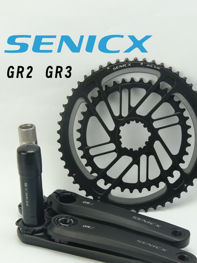 SENICX驭勇GR2 GR3 中空正负齿单盘片曲柄牙盘 瓜车折叠车gravel