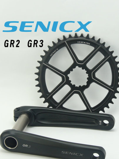 SENICX驭勇GR2 GR3 中空正负齿单盘片曲柄牙盘 瓜车折叠车gravel