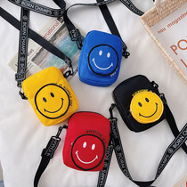 Japanese bag girl baby smiley face crossbody small bag fashion trendy man coin wallet Joker children oblique cross small bag 3