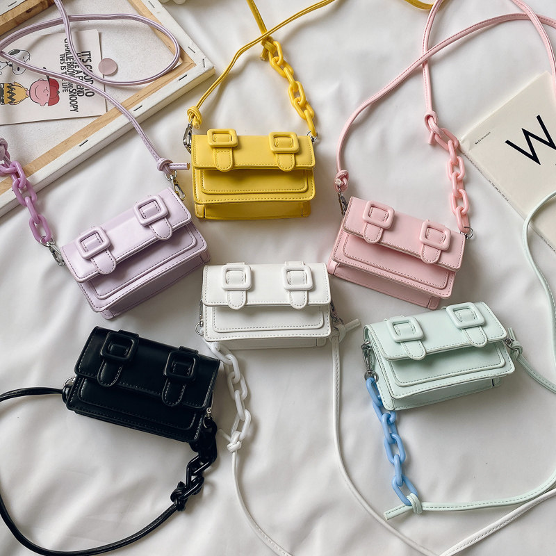 Child Candy Color Packet Girl Cambridge Package 2022 Summer new single shoulder bag Girls skew cross-pack accessories bag